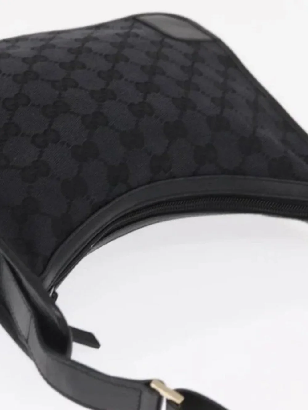 GUCCI GG Canvas Shoulder Bag Black Silver 001 - Picture 6 of 16